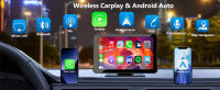 7 pulgadas Reproductor multimedia con pantalla táctil inalámbrica CarPlay - Receptor de radio para coche estéreo con navegación GPS, alimentado por enchufe de coche, ≤36V, sin batería, admite conexiones por cable e inalámbricas-Marca Cecodadi - details 9