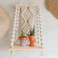 Tapiz de macramé, tapicería Bohemia Tejida, Tapiz de macramé único para decoración de Bodas en el hogar - details 3