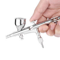 Kit De Aerógrafo Profesional Para Modelado Y Pintura Con Adaptador G1/8 Llave De 2 Copos De Flujo 2 Agujas 2 Boquillas - details 6