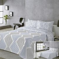 Colcha Doble Cara Primavera Verano  - Lunares y Sólido | Tallas Cama 90, 135 150 |  Termosellado Industrial | Incluye Fundas de Almohada  | Termosellada No hace bolitas y Fácil Planchado - details 2