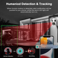 Cámara De Seguridad 6K 12MP Con Zoom De 8X Y Lentes Doble Pantalla WiFi Exterior Protección Del Hogar CCTV IP PTZ Surveillance ICSEE - details 2