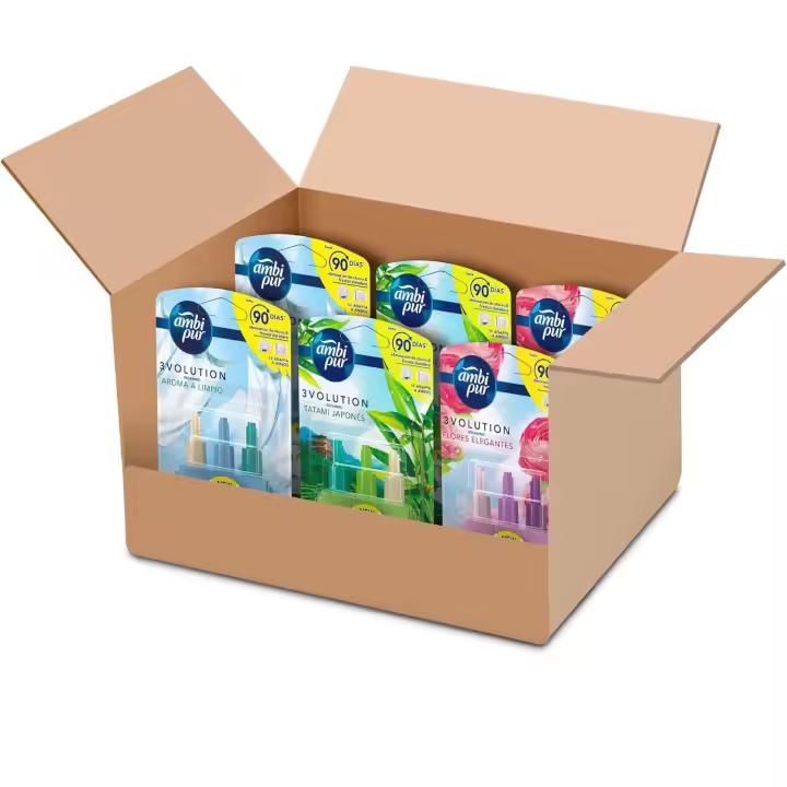 Ambipur 3Volution - PACK AHORRO - Ambientador Eléctrico - 6 Recambios Con 3 Fragancias - Ambipur 3Volution Ambientador Eléctrico - 1