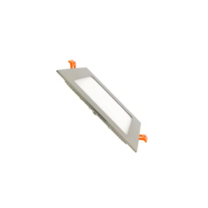Ledkia Placa LED 12W Cuadrada SuperSlim Silver Corte 155x155 mm - 1