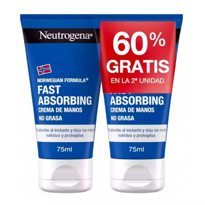 Neutrogena Crema de Manos Rapida Absorcion Duplo 2x75ml - 1