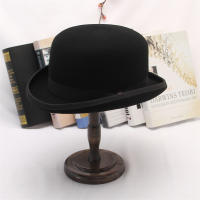 Sombrero Derby De Lana Negra 100% Para Hombres Y Mujeres Lining De Satén Estilo Formal Fedoras Para Fiestas Y Complementos De Magia Talla Ajustable - details 5