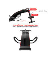 Ozio Fitness Banco Musculación Abdominal Ajustable con Bandas Elásticas - details 2