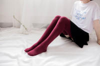 Medias De Rodilla Extendidas Para Niñas 1 Par Altura 180 Cm Longitud 80 Cm Colores Negro Blanco Y Gris Medias De Punto - details 1