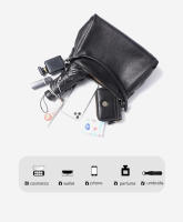 Bolso De Hombro Para Mujer Zency De Cuero Genuino Suave Negro Caqui Beige Gran Capacidad Con Dos Correas Bolso Crossbody - details 7