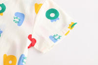 Conjunto De Ropa Infantil Para Bebés Niños Y Niñas Estilo Casual Verano Con Estampado De Letras Camiseta Y Shorts Moda Infantil Unisex Talla Ajustada Material Algodón Y Spandex - details 4
