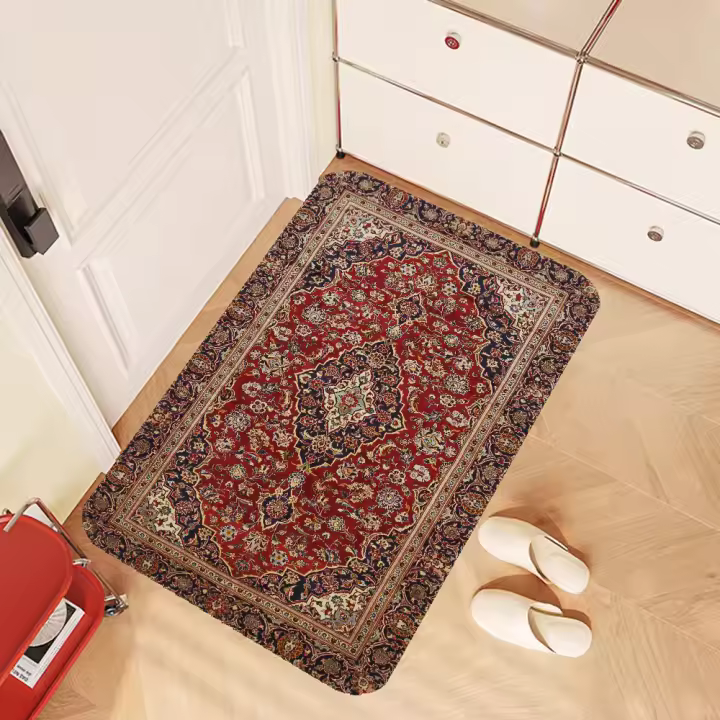 VIKAMA Alfombra De Baño Antideslizante Y Impermeable Imitación De Pashmina Tejida Con Técnica Máquina Para Cocina Y Entrada Puerta - 1