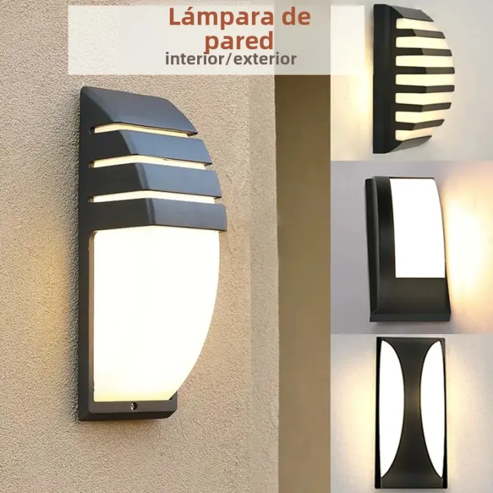 Lámpara De Pared Exterior LED Impermeable IP66 Con Sensor De Movimiento Iluminación Moderna Para Porche Balcón Jardín - 1