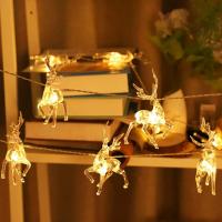 Luces De Navidad De Reindeer 10LED 1.5M Guirnalda De Cristal De Elk Decoración Para Hogar Y Fiestas Navideñas Y Bodas - details 1