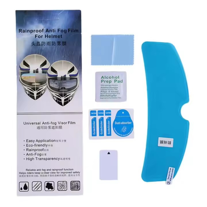 Parche Antiniebla Para Casco Universal Moto Protección Anti-Humedad Visor Transparente Accesorio De Seguridad Para Conducción Nano Coating - 1