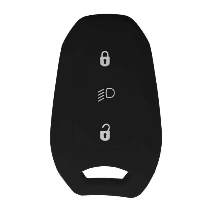AUTOZOCO Funda Silicona Mando Llave del Coche 3 Botones, Compatible con Peugeot 301-408 - 508-2008 -3008-4008 - 5008, Citroen C4L - C3-XR - DS5LS - DS6 -DS7, Negro - 1