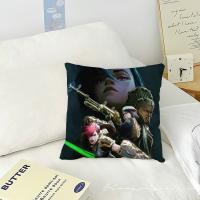 Funda De Cojín Anime Arcane Jinx Suave Para Decoración De Sofa Y Hogar Protección De Almohada Tamaño 45x45cm 50x50cm - details 5