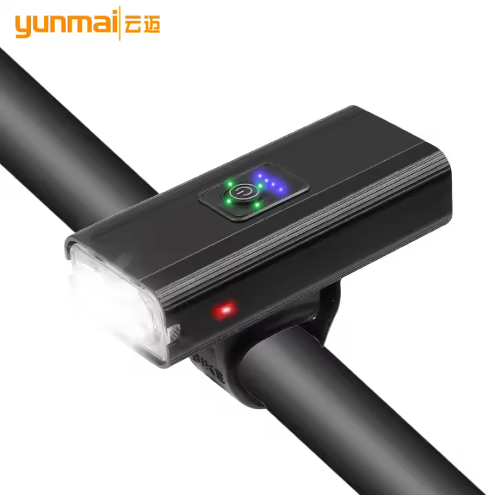 Luz delantera para bicicleta T6, luz potente, luz nocturna para conducción, batería incorporada, carga USB, equipo de conducción, luz trasera de advertencia - 1