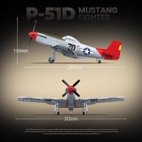 Nueva Producto Modelo De Avión P51D Mustang De La Fuerza Aérea Estadounidense De La Segunda Guerra Mundial Juguete De Construcción Para Niños Bloques Compatible Con Lego Material ABS - details 2