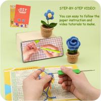 Kit De Tejer Para Principiantes Adultos Con Instrucciones Paso a Paso Kit De Crochet Fácil Tema De Flores Material De Hilo De Algodón - details 3