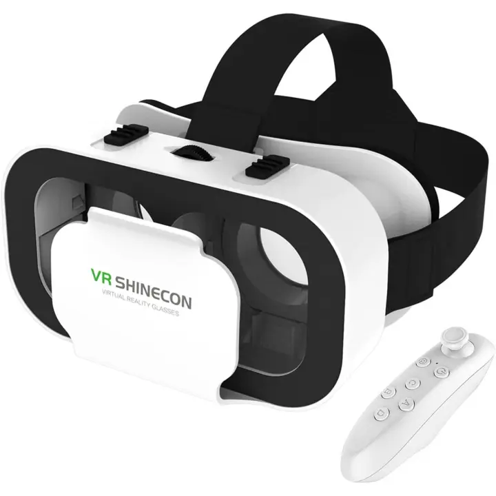 Gafas de realidad virtual 3D, Gafas VR with Bluetooth Remote Control, compatibles with iOS Android 4.7-6.5 Pulgadas, ajustadas para Samsung Note 10 +/S20/S22/S23, iPhone X/12/13 - 1