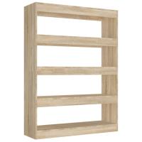 vidaXL Estantería/divisor de espacios 100x30x135 cm Blanco, Negro, Roble Sonoma Mueble Almacenaje Estantería para Oficina, Estudio, Dormitorio Estantería/Librería/ mueble de Almacenamiento - details 2