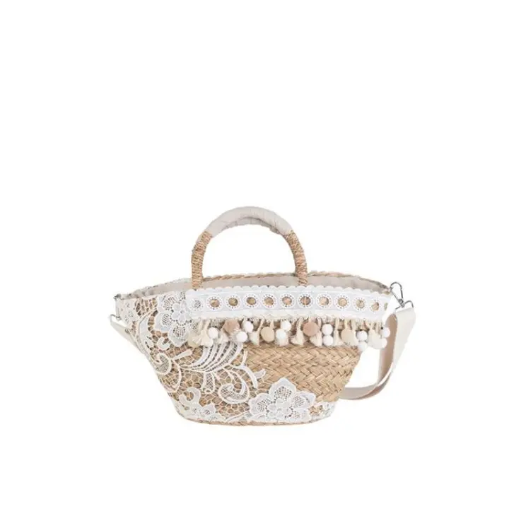 CAPAZO PEQUEÑO SEAGRASS, CON CREMALLERA, COLOR BLANCO - 1