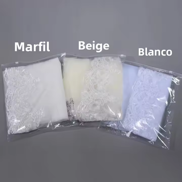 Velo De Novia Elegante De 3m Con Borde De Encaje Monolayer Blanco/Ivory Velo Longo De Boda Accesorios De Novia Veu De Noiva - 1