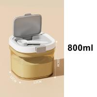 Contenedor De Almacenamiento De Alimentos Airtight Con Cuchara 800/1300/1800ml Jars De Cocina Para Harina Azúcar Café BPA-Free Pila Superior Fácil De Limpiar - details 6