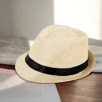 Sombrero De Sol Unisex Estilo Británico Para Exteriores Sombrilla De Playa De Paja Protección Solar Amplia Para Hombres Y Mujeres Verano - details 5