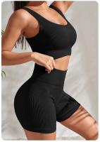 Conjunto Yoga Sin Costuras Top y Shorts Elástico Secado Rápido VIVAVIA - details 8