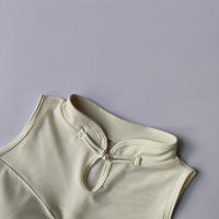 Deportiva Estilo Chino Con Almohadillas Fijas Recogidas Y Entrenamiento De Yoga Chaleco Deportivo Top De Running - details 7