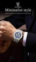 Reloj De Pulsera Para Hombre POEDAGAR Lujo Resistente Al Agua Con Manecillas Luminosas Cronógrafo Acero Inoxidable Cuarzo Reloj Hombre - details 10