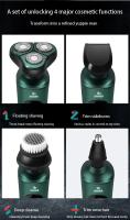 Afeitadora Eléctrica Inteligente Con Pantalla LCD Tres Cabezas Rasurador Flotante USB Recargable Multifuncional Para Barba Y Cabello - details 5