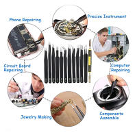 Juego De Pinzas De Precisión De Acero Inoxidable 10pcs Herramientas Profesionales Antiestáticas Para Mantenimiento Electrónico - details 3