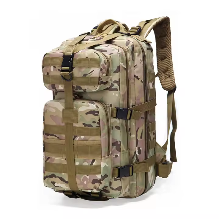 Mochipa táctica de Asalto 3P para aficionados militares, mochila de Montañismo de Doble hombro para Exterior, impermeable, de camuflaje, median de 35 L. - 1