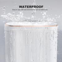 Bandeja De Papel Plástica Con Tapa De Presión, 12 Litros Para Baño Dormitorio Cocina Y Sala De Artesanías Reciclaje Ecológico - details 7