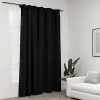 vidaXL Cortina Opaca con Ganchos Look de Lino 290x245 cm Ventana Color Amarillo,  Azul,  Beige y mas - details 4