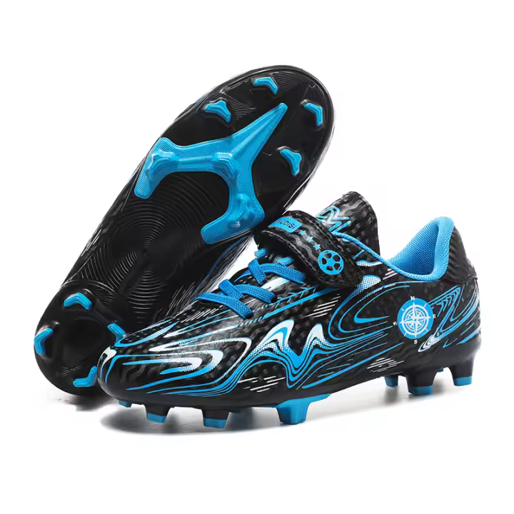 Zapatillas de fútbol para interior y exterior para niños y niñas, azul a - 1