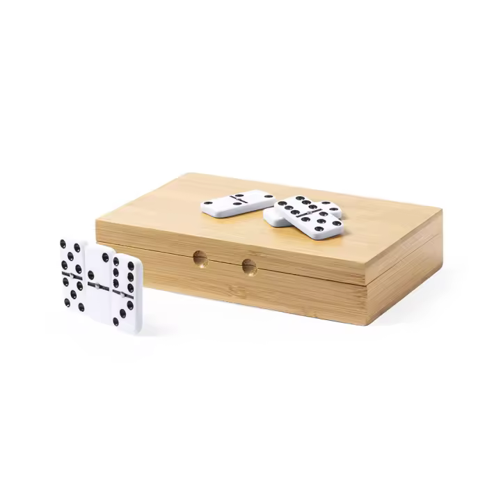 Dominó Clásico de 28 Piezas en Estuche de Bambú con Cierre Imantado. Regalos Originales y Prácticos. Soen Shop. - 1