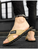 Zapatillas De Lona Para Hombre Verano Sandalias Casuales De Tela Para Interiores Y Exteriores Antideslizantes Cómodas Para El Hogar Y Paseos - details 10