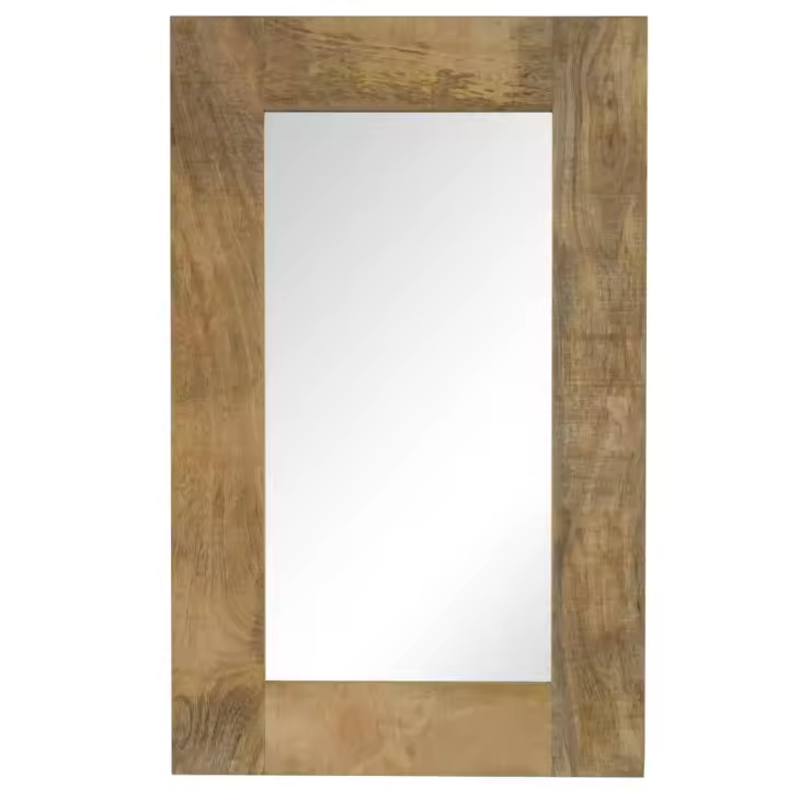 vidaXL Espejo de madera maciza de mango 50x80 cm - 1