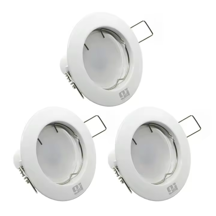 ORION91 Pack x 6 unidades FOCO LED FIJO 85mm Blanco 5w 375lm GU10 120º 4000k 15000h NINE&ONE CJ.6 - SpazioLuzio - 1