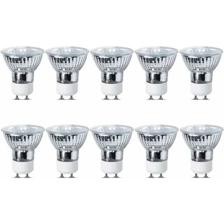 Bombillas halógenas GU10 de 35 W regulables, focos GU10 de 220-240 V, 360 lm, 2700 K, blanco cálido, diámetro de 5 cm, paquete de 10 H219 - 1