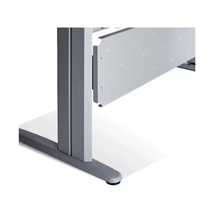 Rocada | Mesa Oficina Ancha para Teletrabajo, Despacho, Ordenadores | Estructura de Acero en L Color Gris | Mesa Robusta Regulable en Altura | 160 X 80 Cm | Acabados en Haya - 1