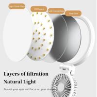 Luz De Escritorio LED Con Ventilador Y Reloj Cargador USB Luz De Lectura Con Protección Ocular Plegable Luz Nocturna Para Escritorio - details 5