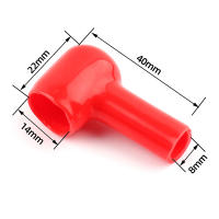 Par De Cubiertas Para Terminal Negativa Y Positiva De Batería Para Coches Y Motocicletas Protector Isolante Para Barco Reemplazo De Baterías - details 7