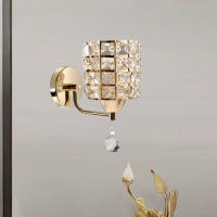 Lámpara De Pared Decorativa De Cristal Simplicidad Luz De Cristal Para Dormitorio Sala De Estar Dorado/Plata Iluminación De Cristal Para El Hogar - details 5