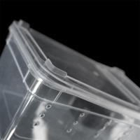 Caja De Alimentación Transparente Para Reptiles Y Araña Plástico Insectos Contenedor De Alimentos Terrario 19cmx12.5cmx7.5cm - details 6