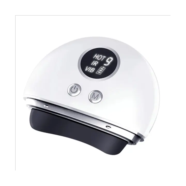 Tablero de raspado eléctrico, compresa caliente de Piedra Roja Bian, vibración de alta frecuencia, Lifting Facial, relajación, masaje Guasha - 1