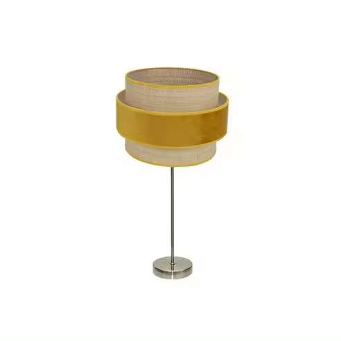 FABRILAMP Lámpara de Sobremesa Alto Reyes 1xe27 Cuero/natural-yema 64x30x30 Cm - Elegante Diseño - 1
