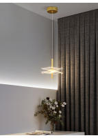 Lámpara Colgante Nórdica LED Para Iluminación Interior Decoración De Hogar Comedor Sala De Estar Escaleras Material Acryl Y Hierro Fuente De Luz LED - details 17
